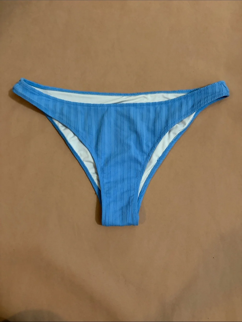 Shade & Shore Light Blue Ribbed Bikini Bottom